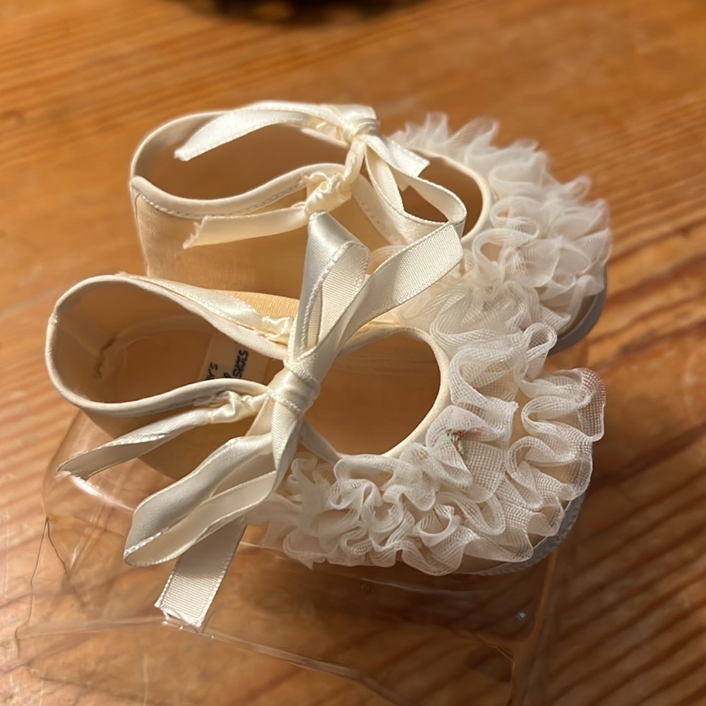 White Ruffle Mary Jane Shoes - Picture 2 of 5